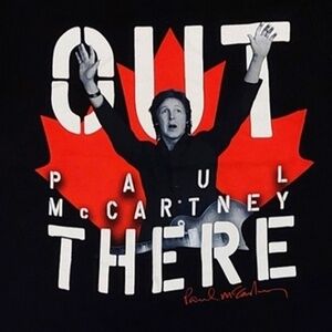 Paul McCartney Graphic Band Tour Shirt t-Shirt Out There Tour Canada NWOT